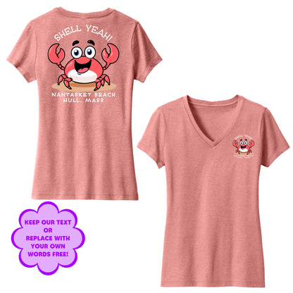 Personalize Free Beach Crabs, Hull, Women’s Cotton Tees from Baby Squid Ink 