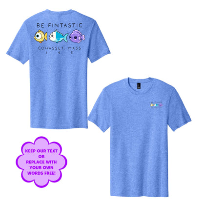 Personalize Free Beach Fish, Cohasset, Adult Cotton Tees from Baby Squid Ink 