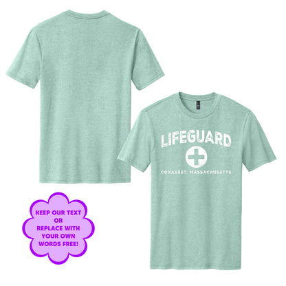 Personalize Free Beach Lifeguard, Cohasset, Adult Cotton Tees from Baby Squid Ink 