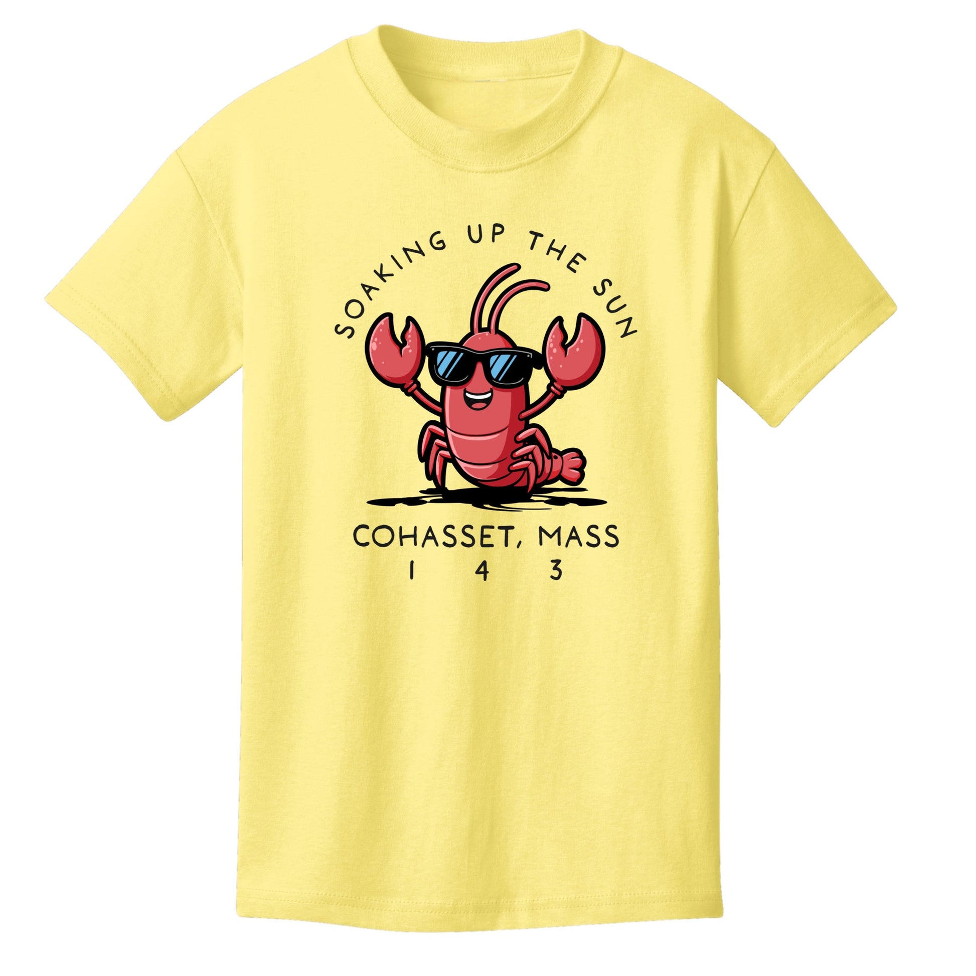 Personalize Free Beach Lobster, Cohasset, Kids Cotton Tees from Baby Squid Ink 
