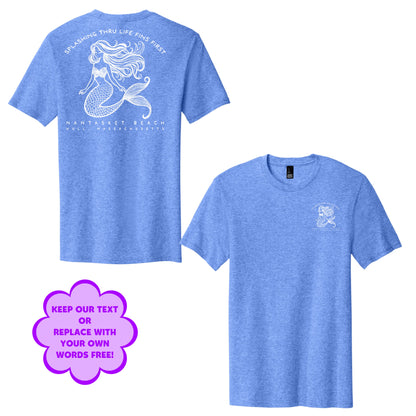 Personalize Free Beach Mermaids, Hull, Adult Cotton Tee from Baby Squid Ink 