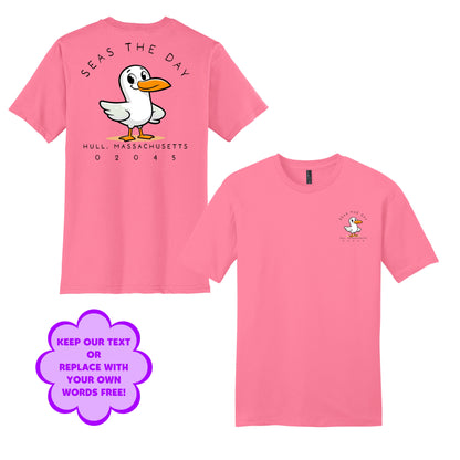 Personalize Free Beach Seagull, Hull, Adult Cotton Tees from Baby Squid Ink 