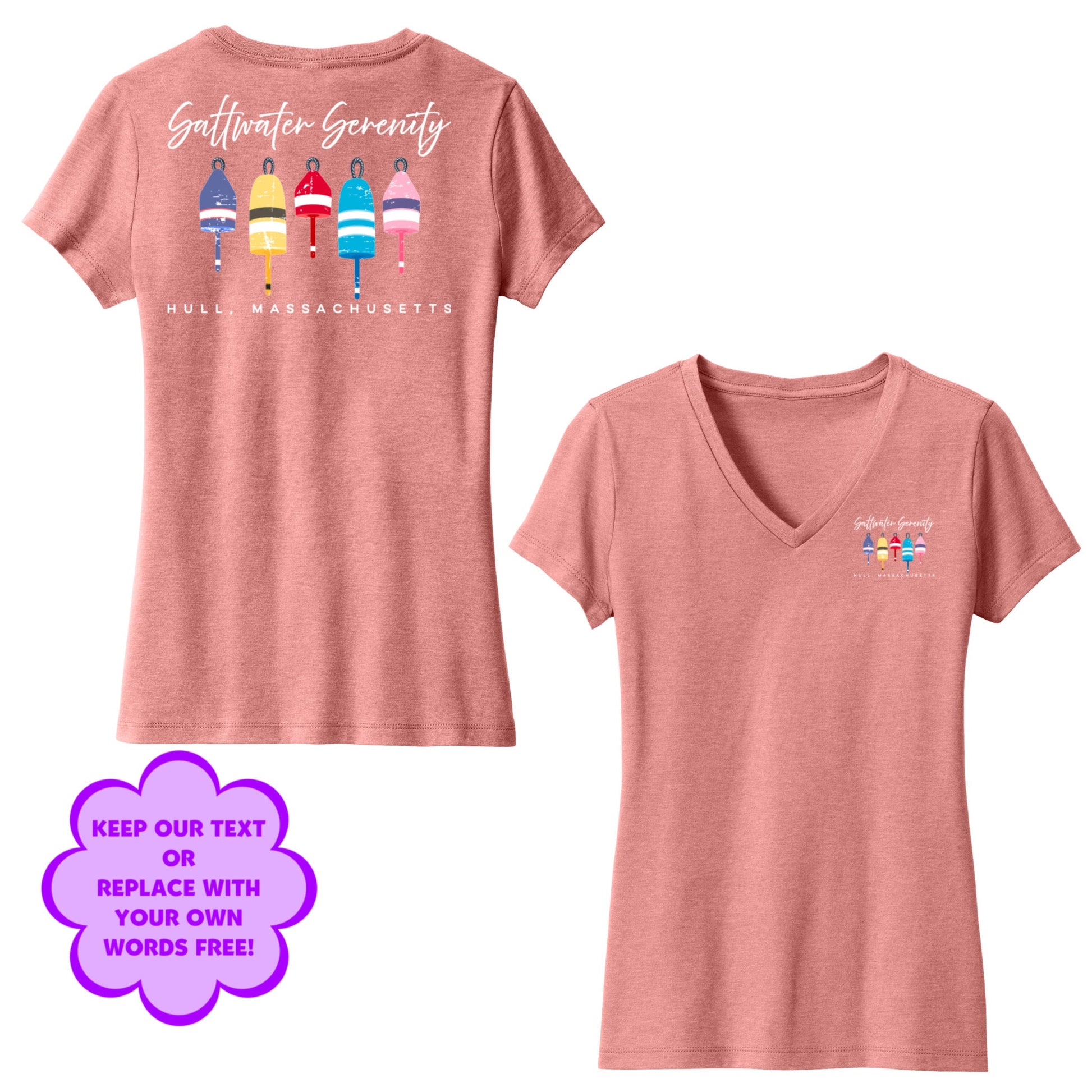 Personalize Free Boat Buoys, Hull, Women’s Cotton Tees from Baby Squid Ink 