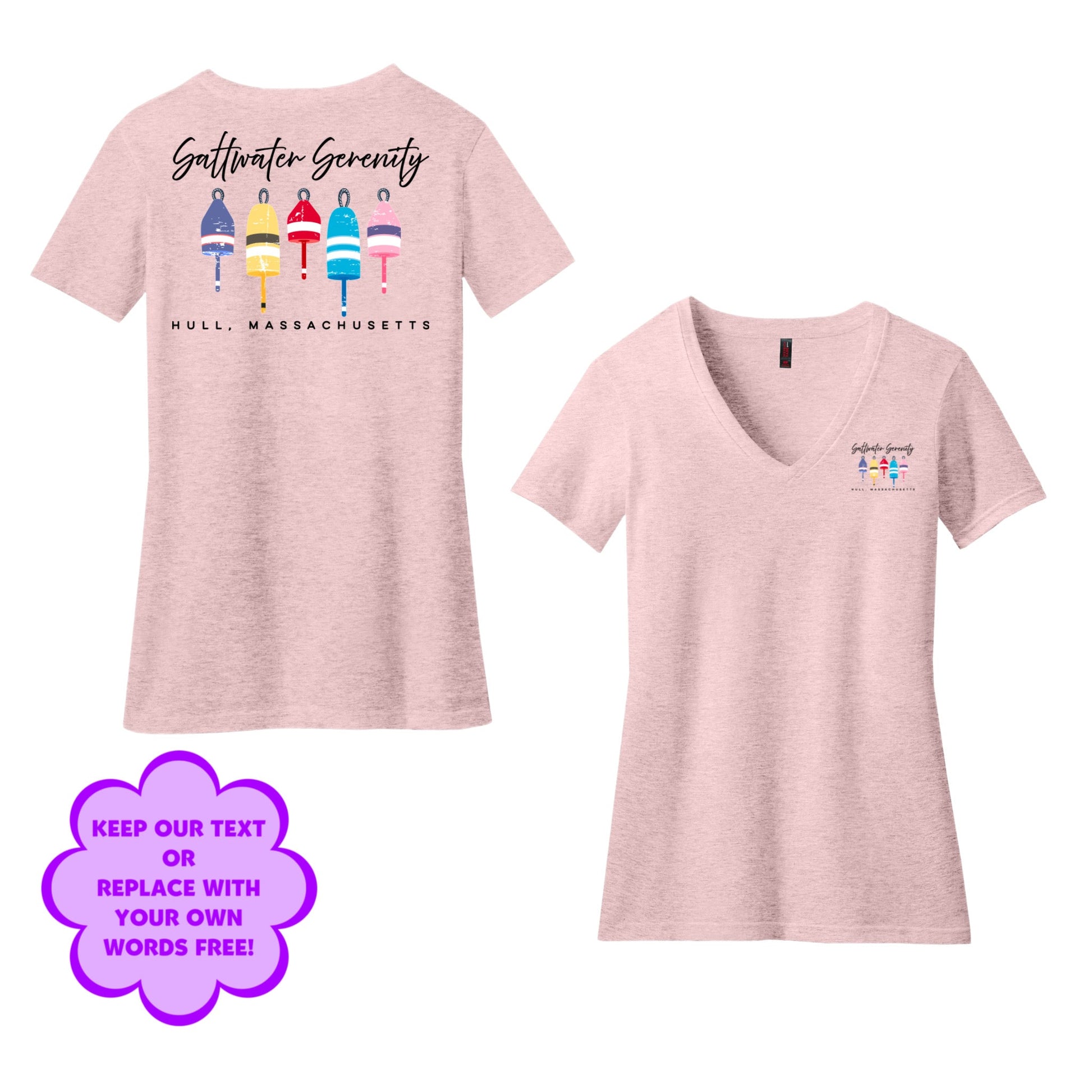 Personalize Free Boat Buoys, Hull, Women’s Cotton Tees from Baby Squid Ink 