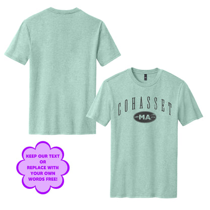 Personalize Free Cohasset MA, Adult Cotton Tees from Baby Squid Ink 