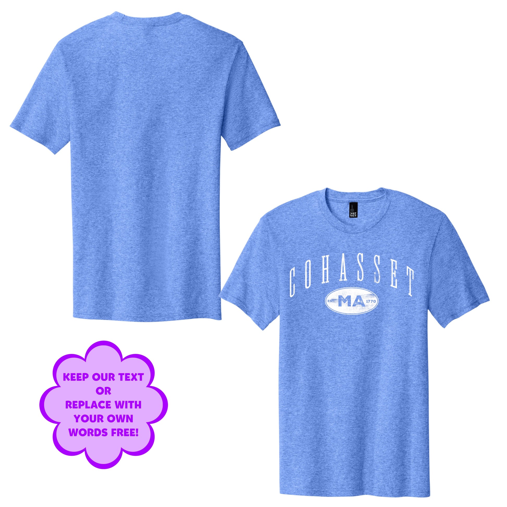 Personalize Free Cohasset MA, Kids Cotton Tees from Baby Squid Ink 