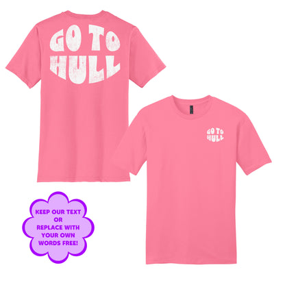 Personalize Free Go to Hull, Adult Cotton Tees from Baby Squid Ink 