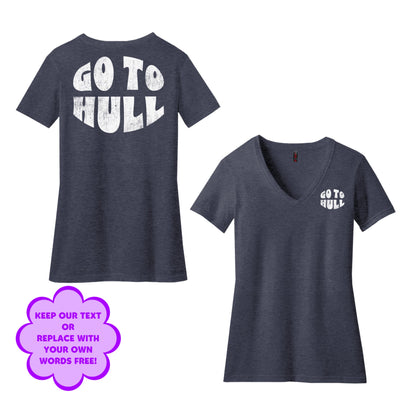 Personalize Free Go to Hull, Women’s Cotton Tees from Baby Squid Ink 