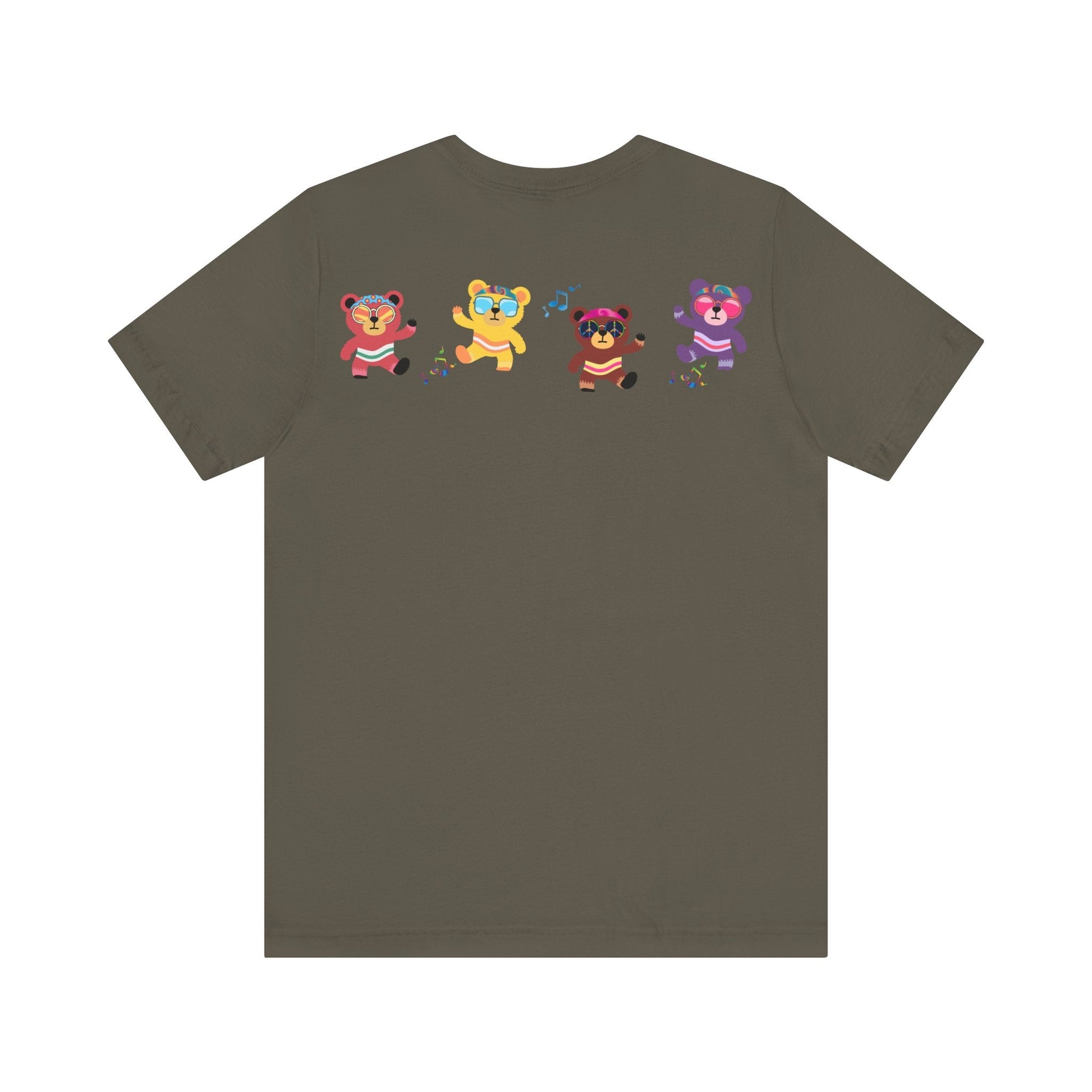 Personalize Free Groovy Dancing Bears Adult Cotton Tee from Baby Squid Ink 