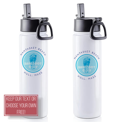 Personalize Free Hull MA, 22oz Stainless Steel Water Bottle from Baby Squid Ink 