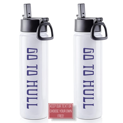 Hull MA, 22oz Stainless Steel Water Bottle Personalize Free