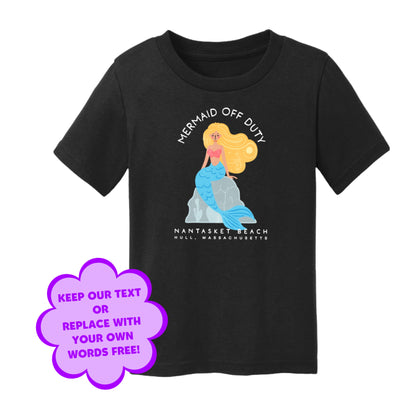 Personalize Free Mermaid, Hull, Toddler Cotton Tee from Baby Squid Ink 