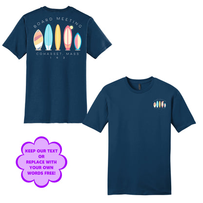 Personalize Free Surfboards, Cohasset, Adult Cotton Tees from Baby Squid Ink 