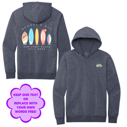 Personalize Free Surfboards, Hull, Kids Fleece Hoodies from Baby Squid Ink 