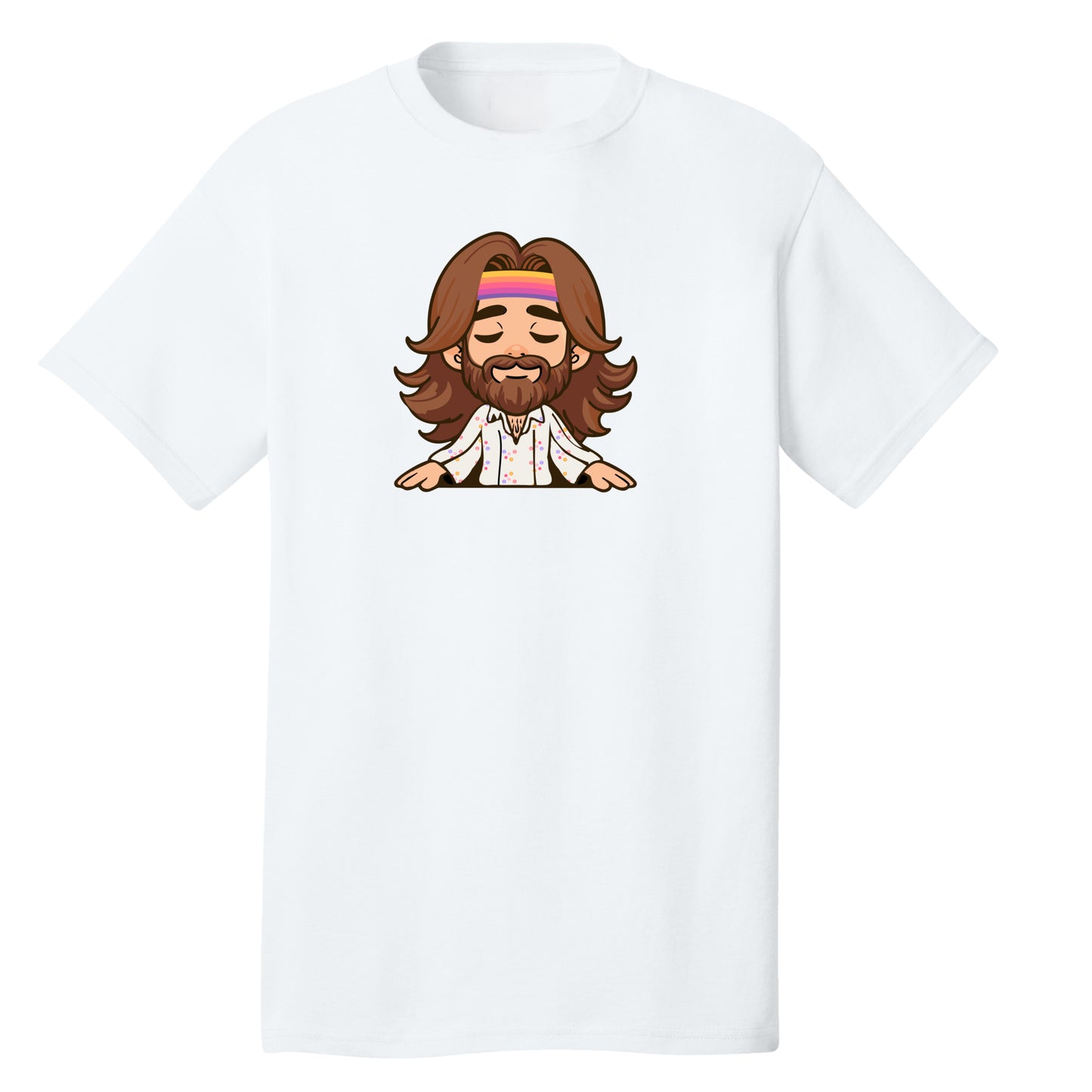 Customizable Peaceful Hippie Design, 100% Cotton Tee