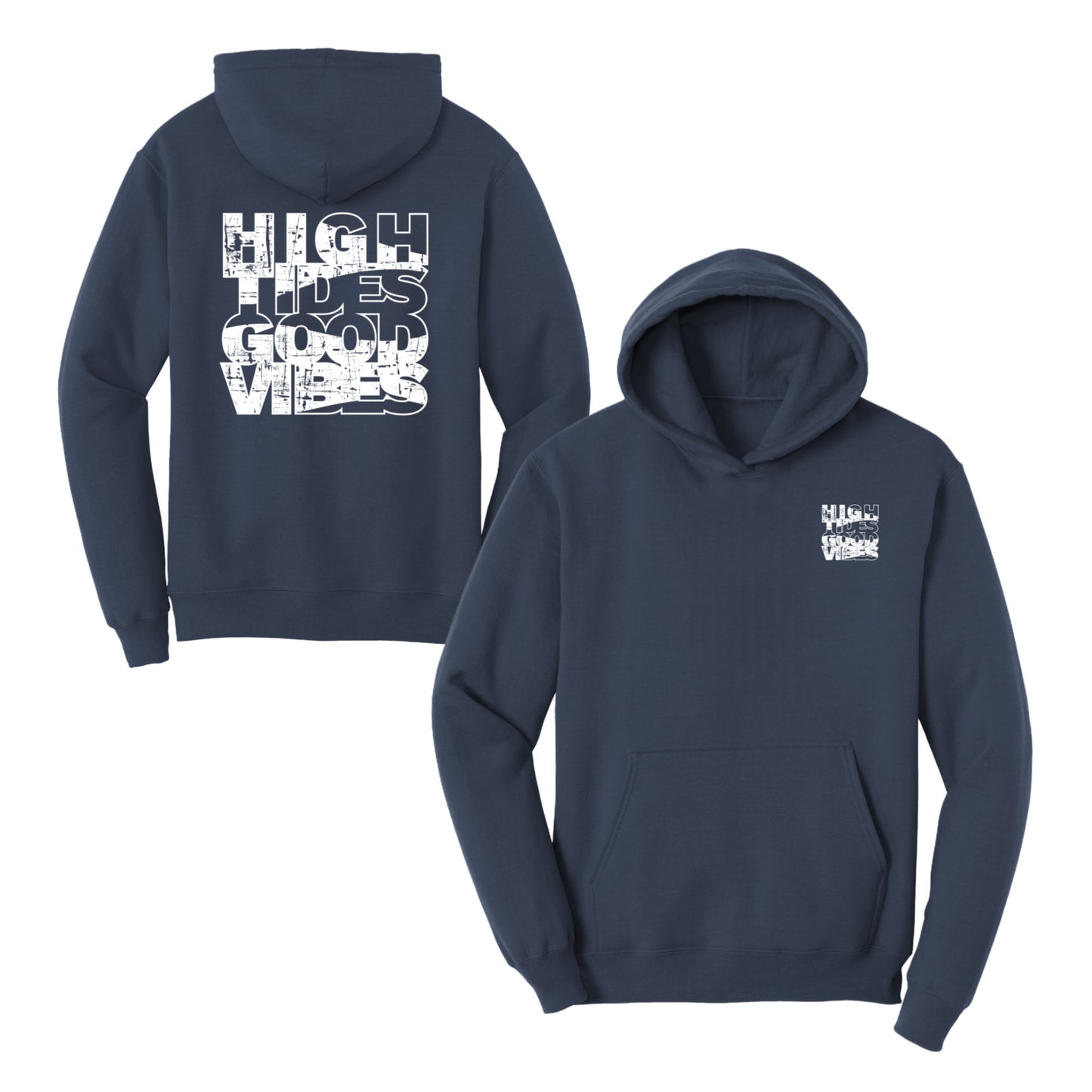 High Tides Good Vibes, Adult Fleece Hoodies