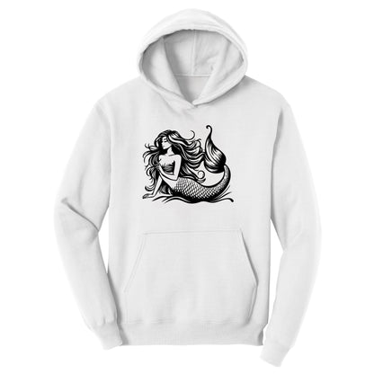 Customizable Vintage Mermaid Design, Fleece Hoodie