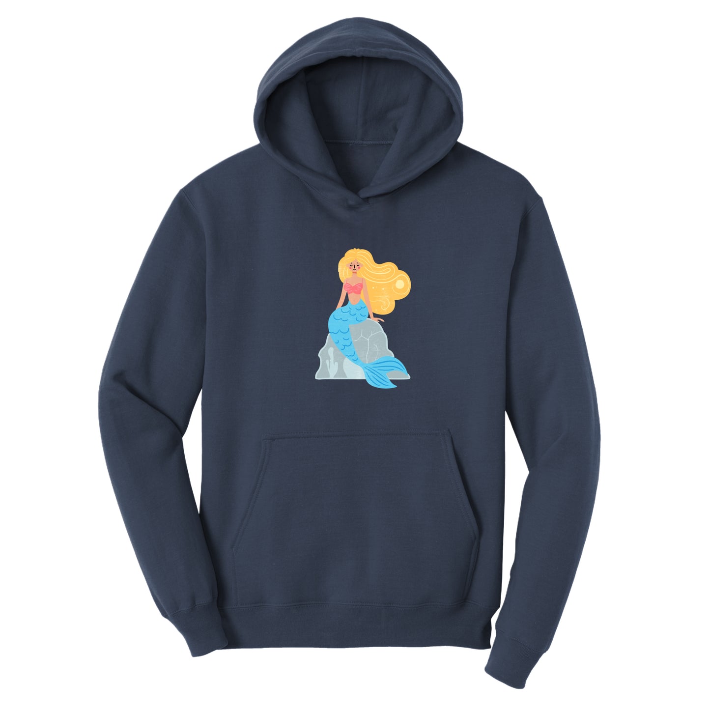 Customizable Playful Mermaid Design, Fleece Hoodie