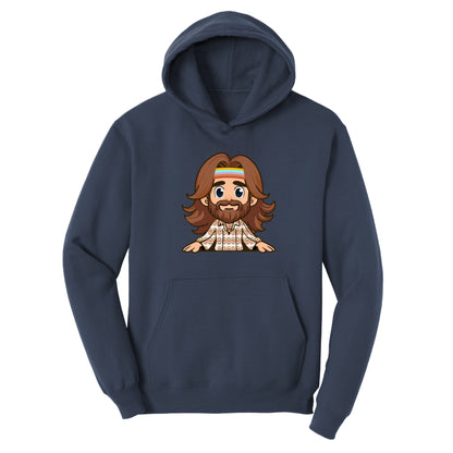 Customizable Happy Hippie Design, Fleece Hoodie