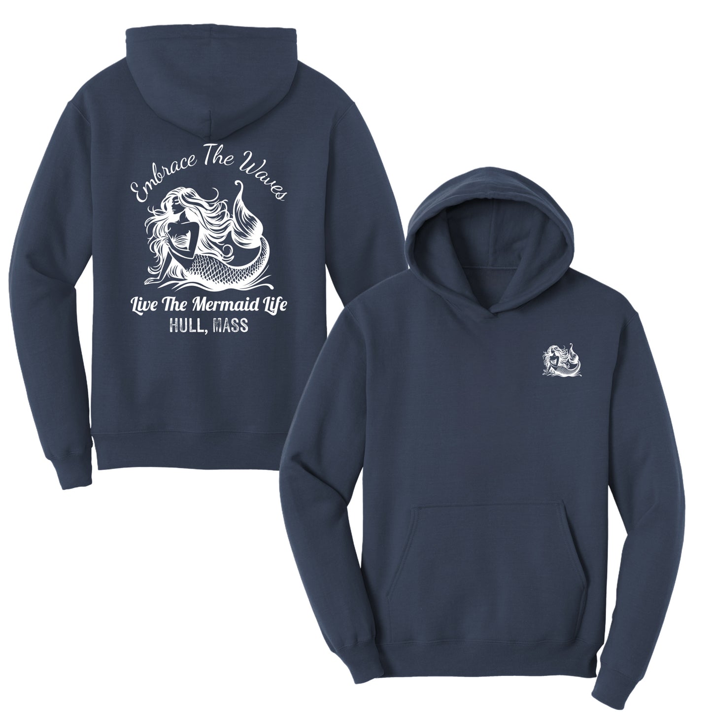 Embrace the Waves, Adult Fleece Hoodie Sweatshirts, Hull