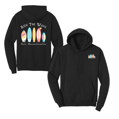 Ride The Wave, Adult Fleece Hoodie Sweatshirts, Hull