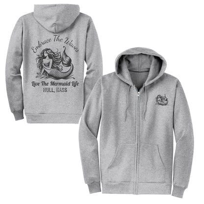 Embrace the Waves, Adult Fleece Hoodie Sweatshirts, Hull