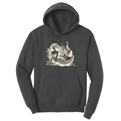 Customizable Vintage Mermaid Design, Fleece Hoodie