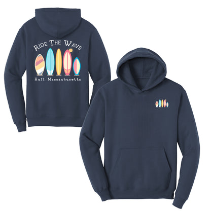 Ride The Wave, Adult Fleece Hoodie Sweatshirts, Hull