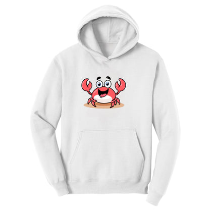 Customizable_Beach_Crab_Design_Fleece_white hoodie