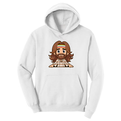 Customizable Happy Hippie Design, Fleece Hoodie