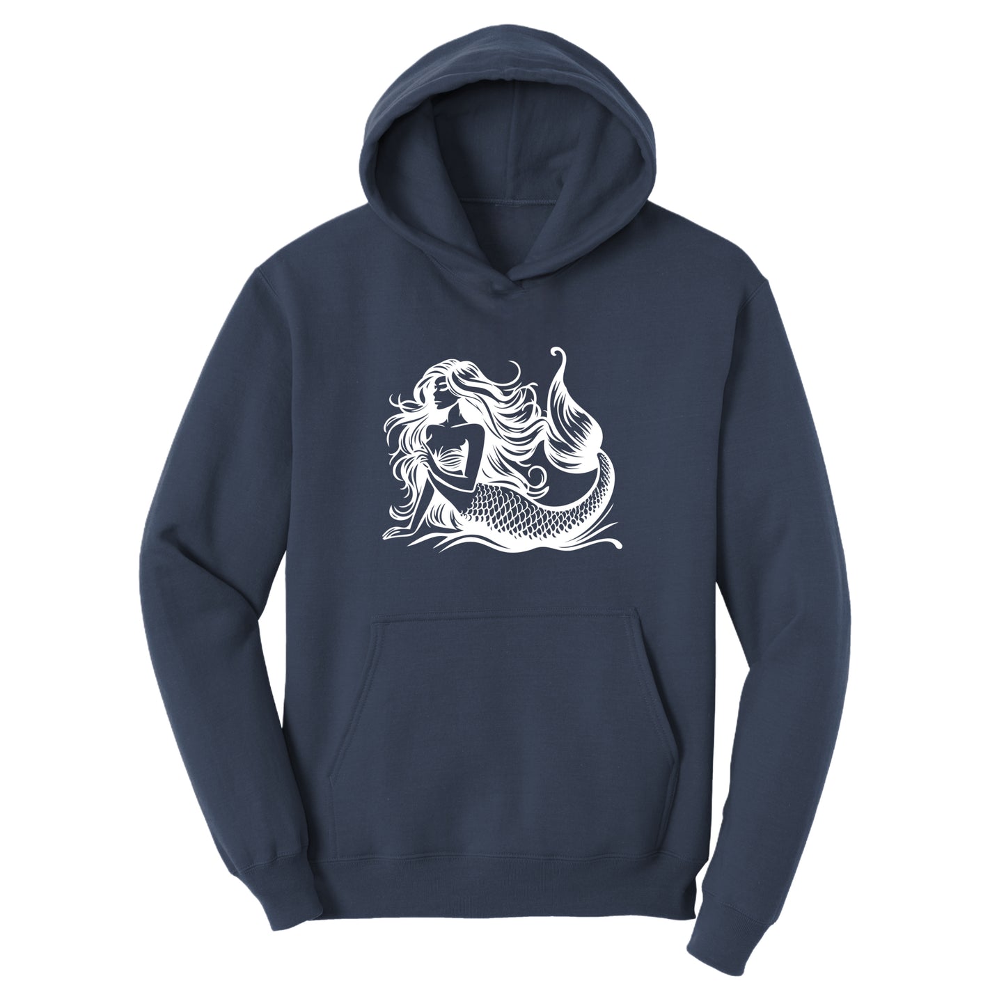 Customizable Vintage Mermaid Design, Fleece Hoodie