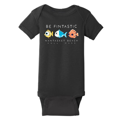 Be Fintastic, Infant Cotton Onesie, Hull - Baby Squid Ink