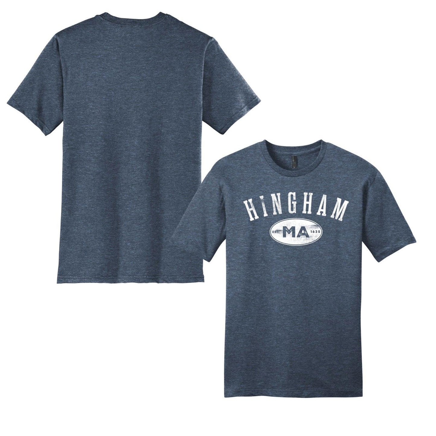 Hingham Mass, Adult Cotton Tee - Baby Squid Ink