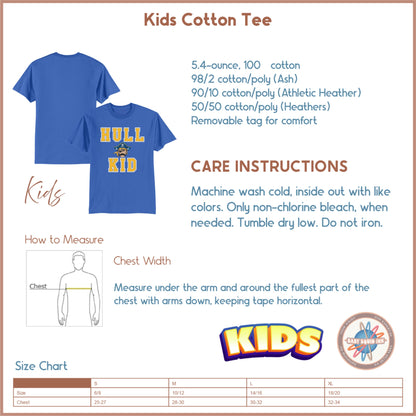 Hull Kid, Cotton Tees, Kids Sizes - Baby Squid Ink