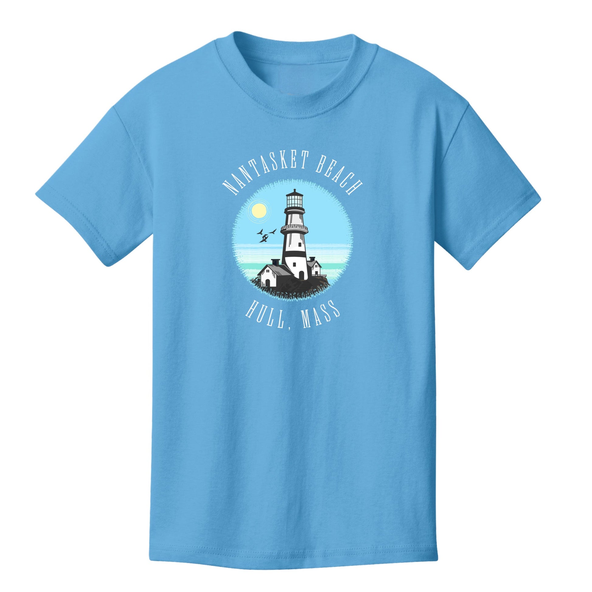 Hull Lighthouse, Kids 100% Cotton Tees - Baby Squid Ink