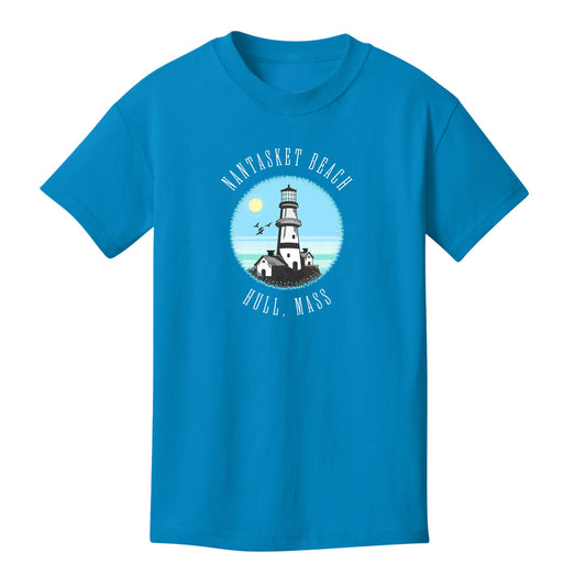 Hull Lighthouse, Kids 100% Cotton Tees - Baby Squid Ink