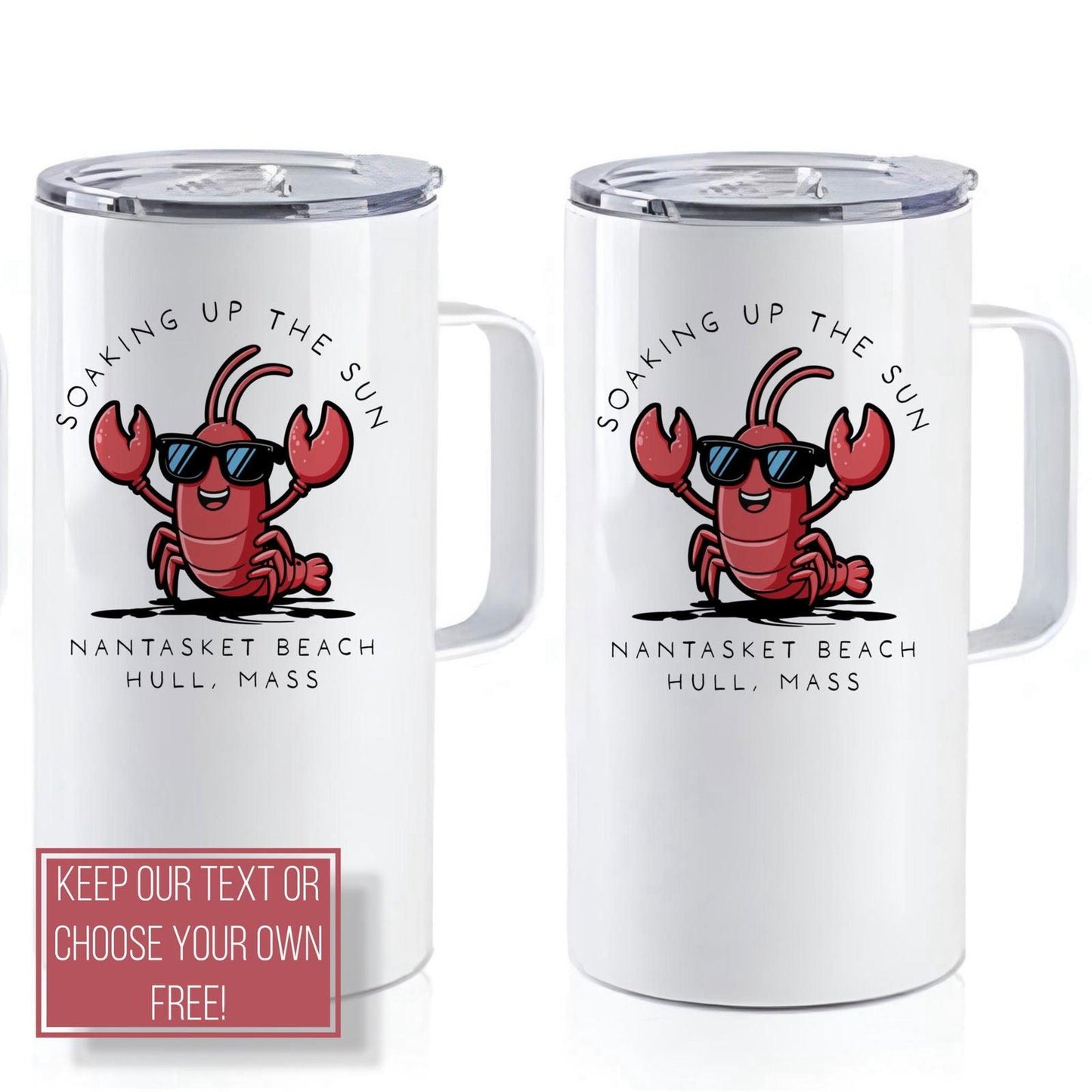 Hull MA, 20oz Stainless Steel Travel Mug - Baby Squid Ink