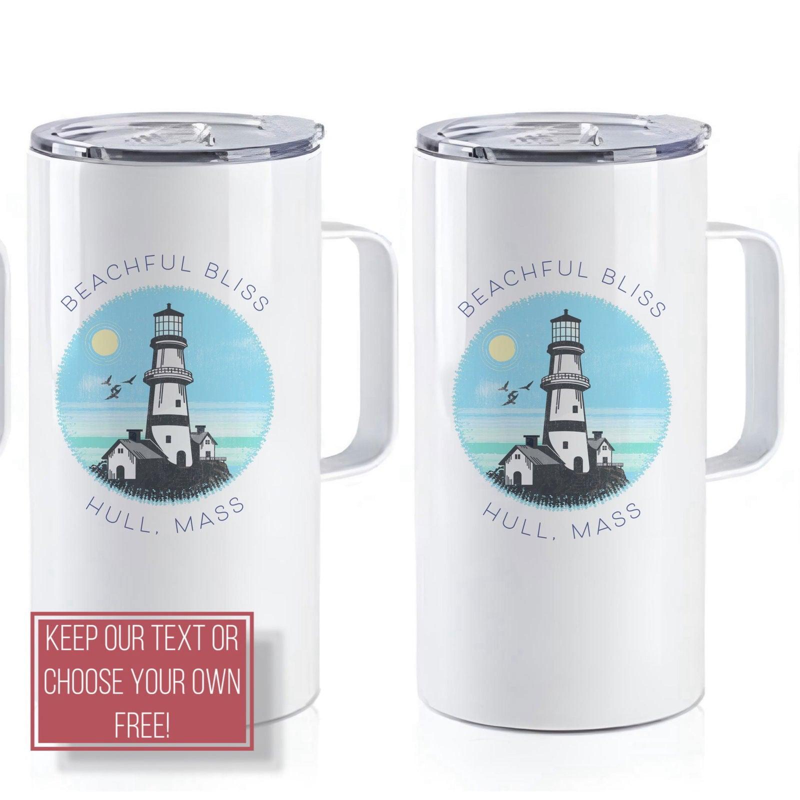 Hull MA, 20oz Stainless Steel Travel Mug - Baby Squid Ink