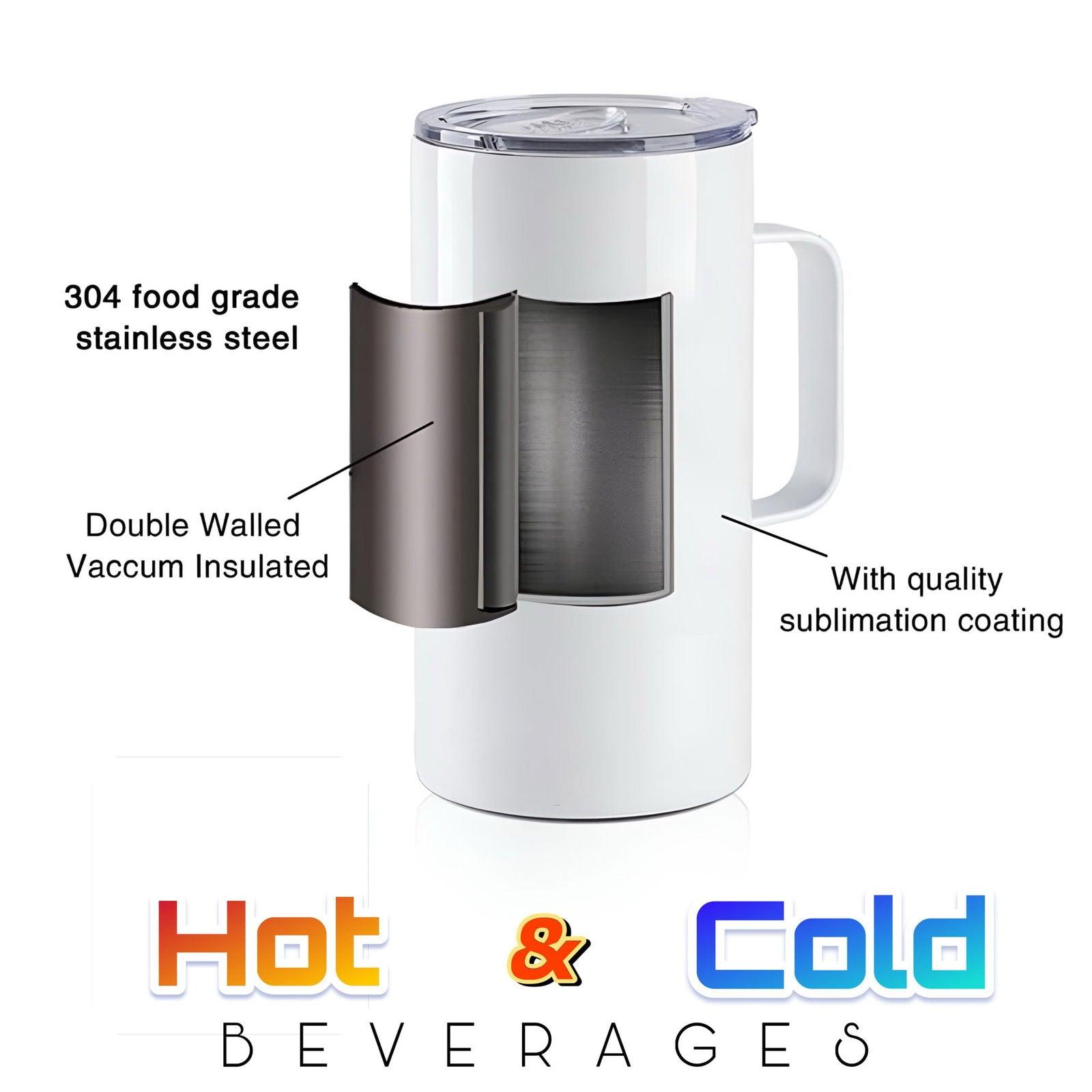 Hull MA, 20oz Stainless Steel Travel Mug - Baby Squid Ink