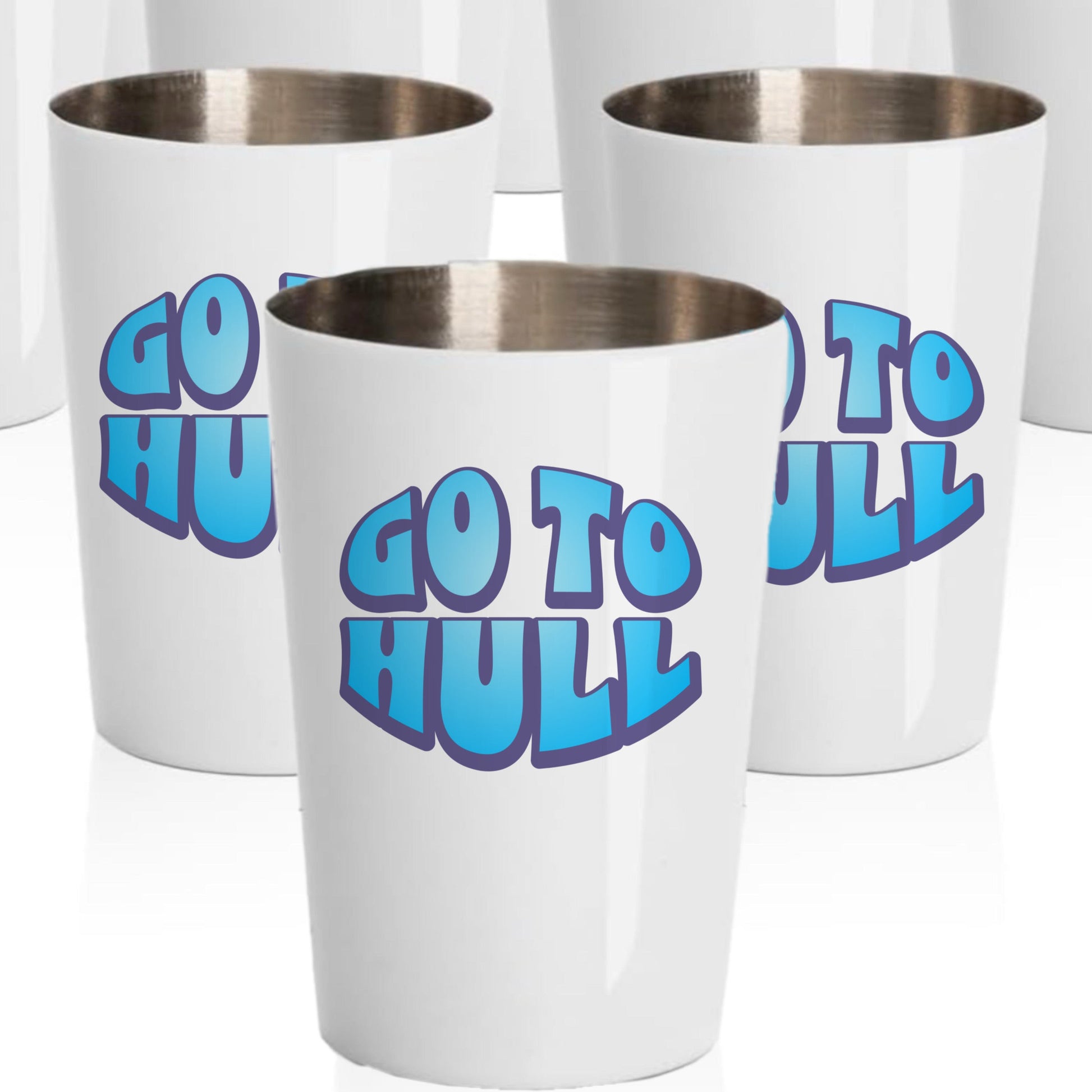 Personalize Free Hull MA, 2oz Stainless Steel Shot Glasses from Baby Squid Ink 