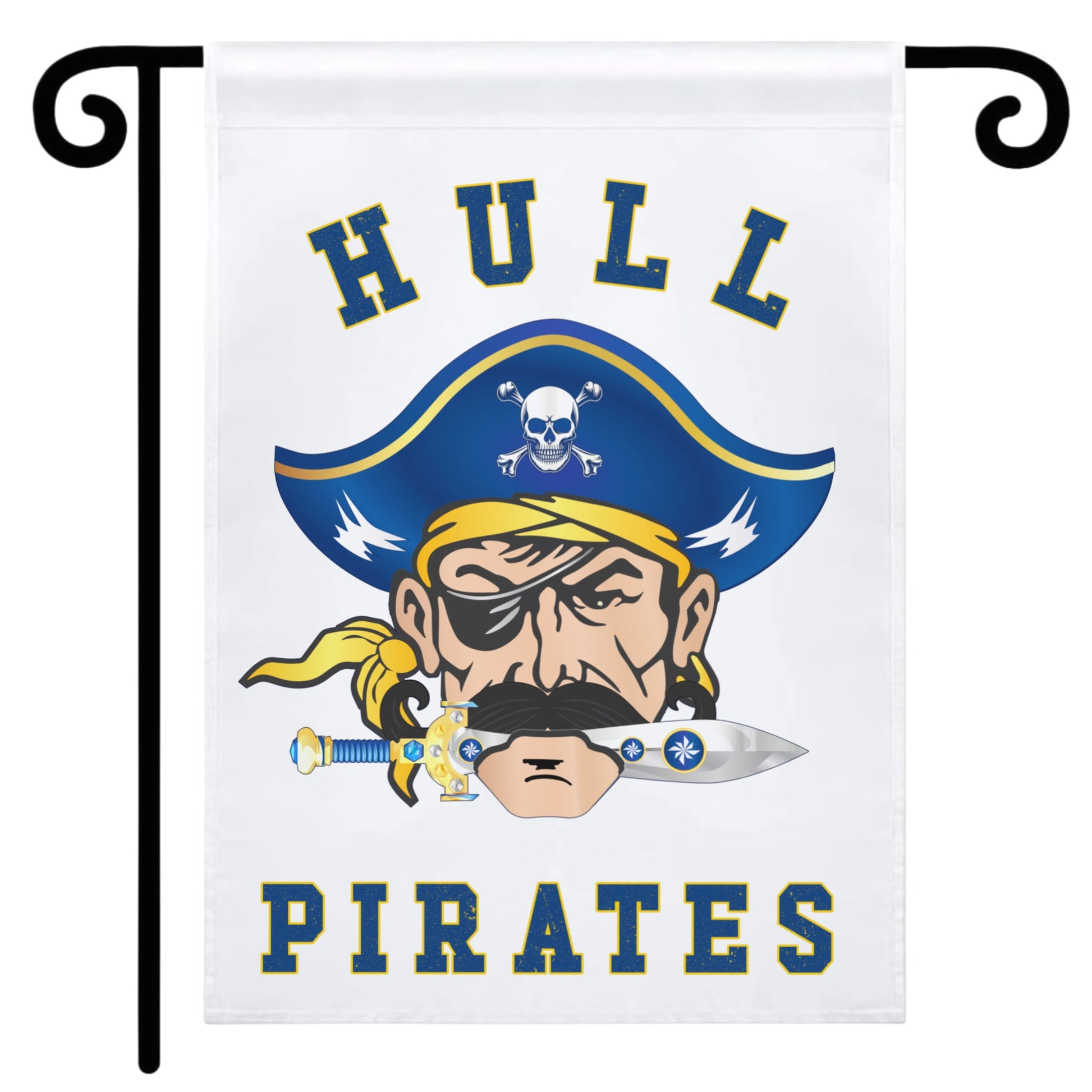 Hull Pirates, 12” x 18” Double Sided Outdoor Flag - Baby Squid Ink