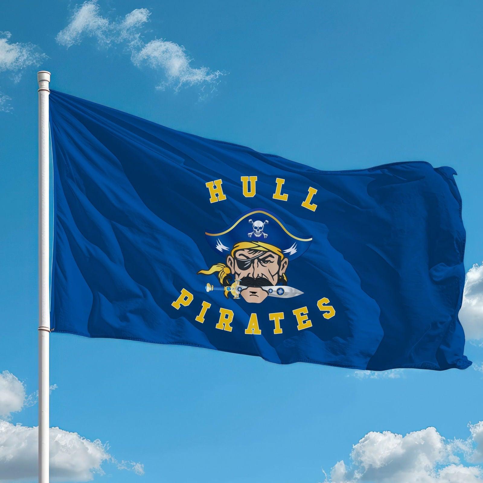 Hull Pirates, 3ft. X 5ft. Single Sided Outdoor Flag - Baby Squid Ink