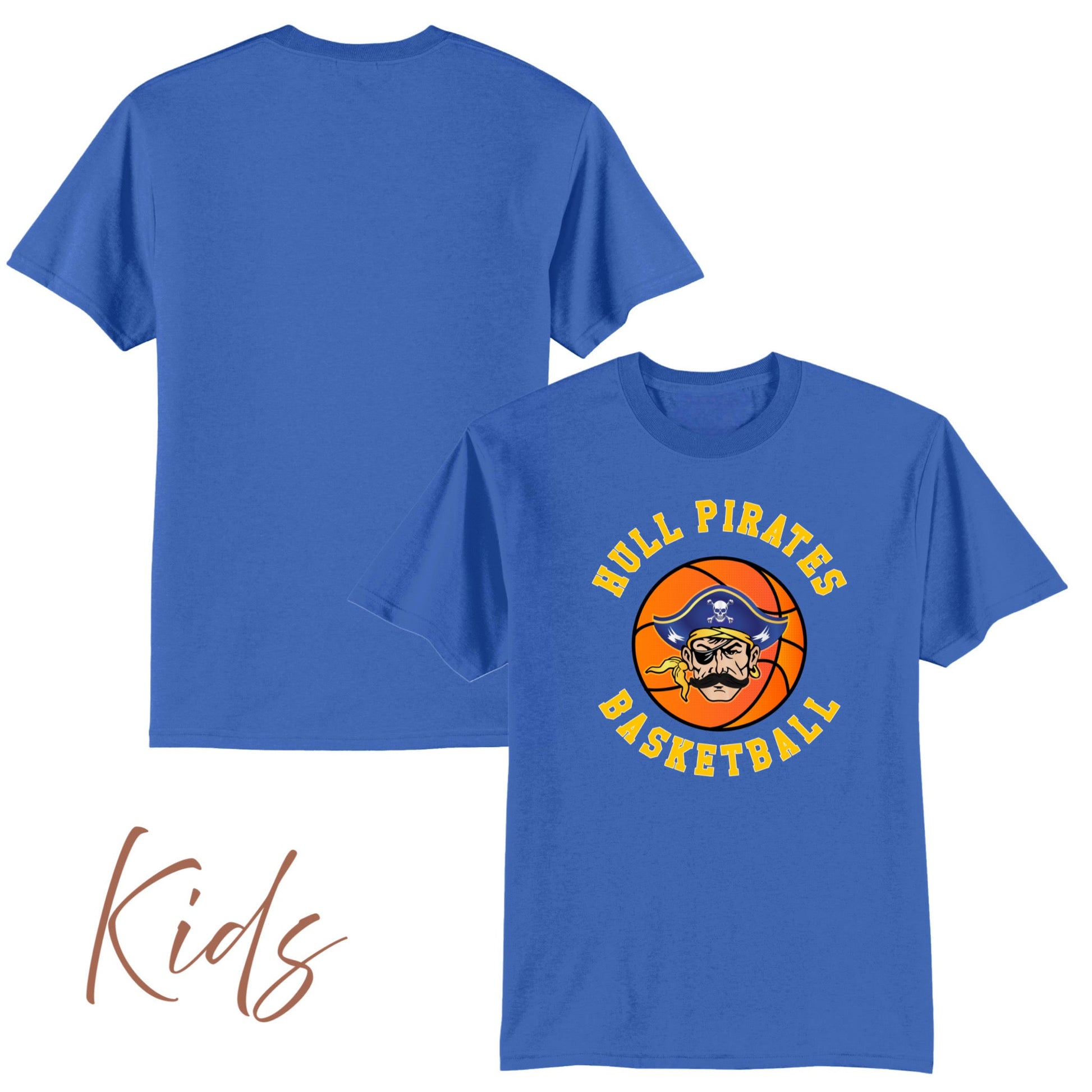 Hull Pirates Basketball, Cotton Tees, Kids Sizes - Baby Squid Ink