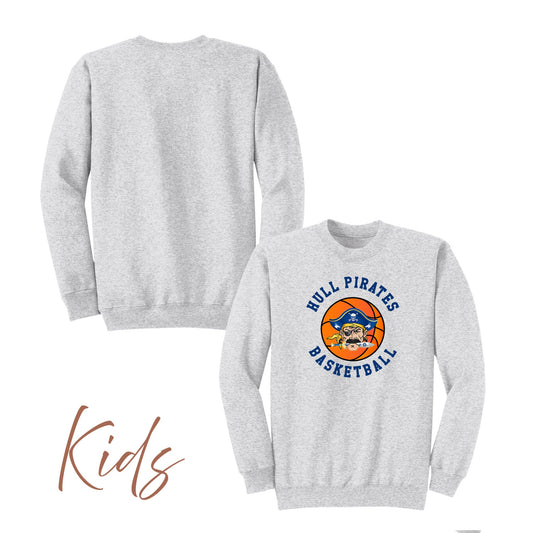 Hull Pirates Basketball, Fleece Sweatshirts, Kids Sizes - Baby Squid Ink