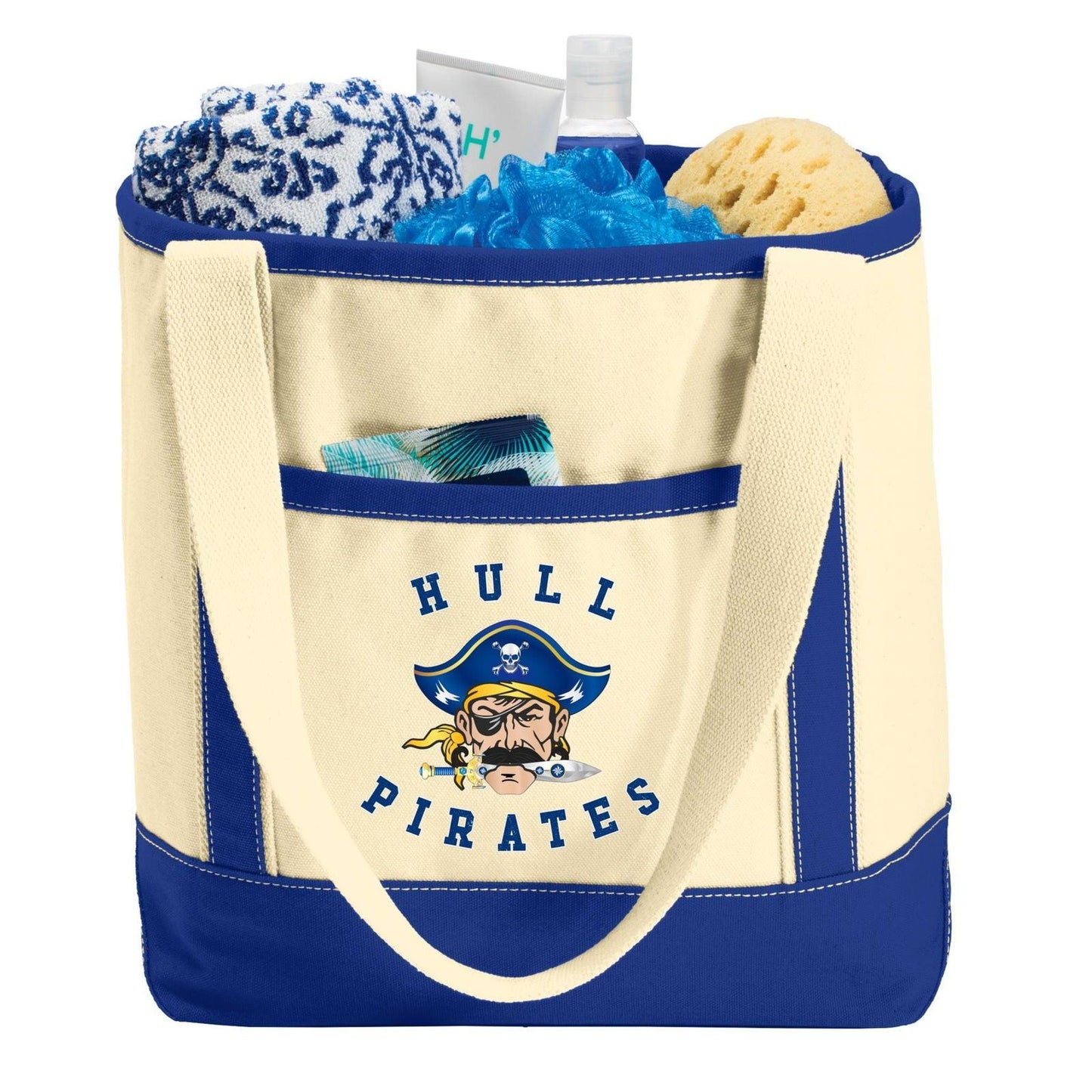 Hull Pirates, Cotton Canvas Boat Tote Bag - Baby Squid Ink