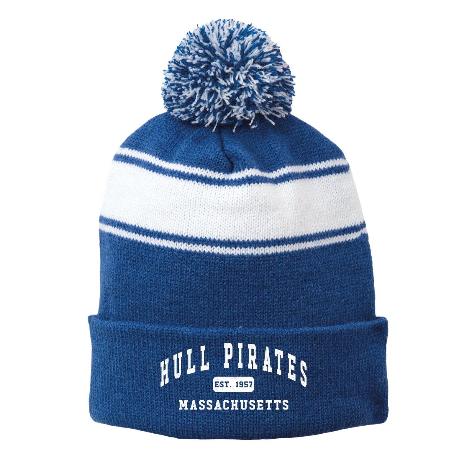 Hull Pirates, Knit Pom Pom Hat, Adult Size - Baby Squid Ink