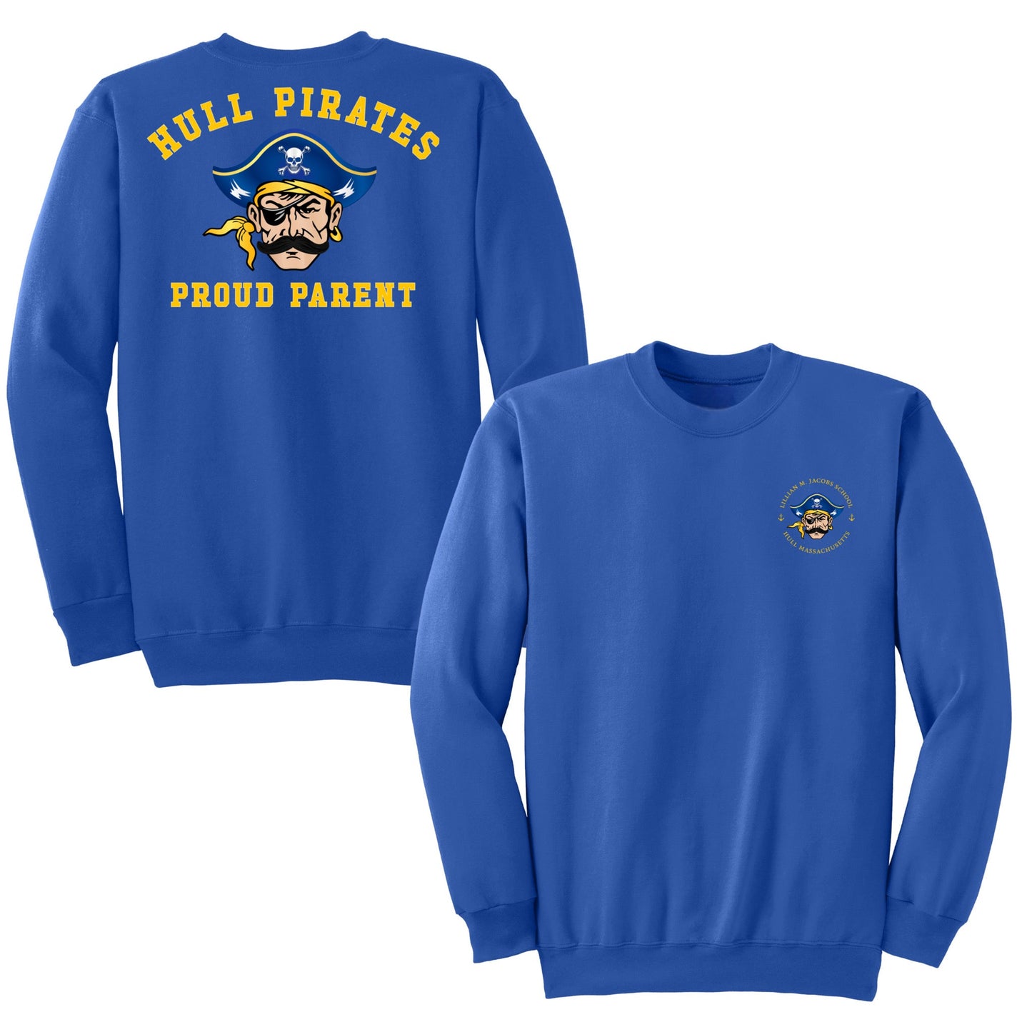 Lillian M. Jacobs School, Adult Fleece Crewneck Sweatshirt - Baby Squid Ink