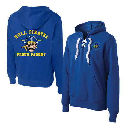 Lillian M. Jacobs School, Adult Lace - Up Fleece Hoodie - Baby Squid Ink