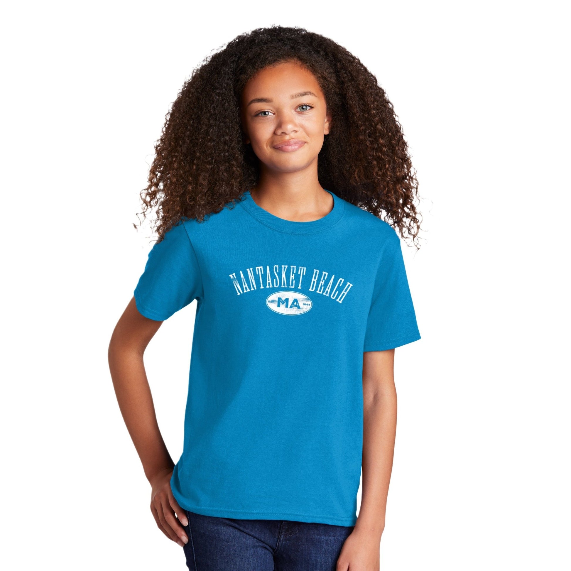 Nantasket Beach, Kids 100% Cotton Tees - Baby Squid Ink