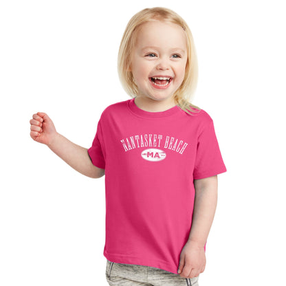 Nantasket Beach, Kids 100% Cotton Tees - Baby Squid Ink